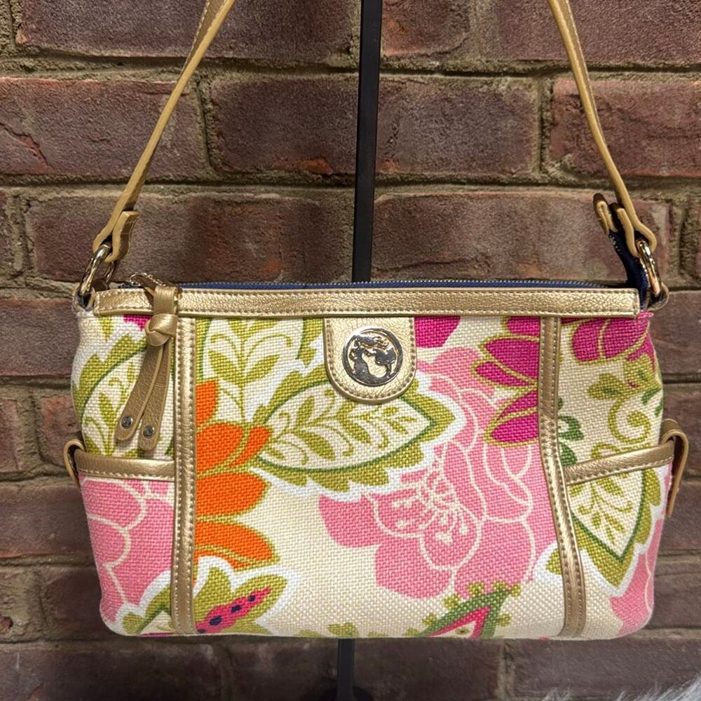Spartina 449 Floral Multi Zip Shoulder Bag